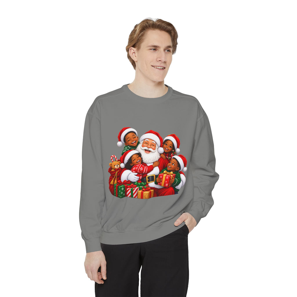 Merry Christmas Santa and Kids Holiday Sweatshirt