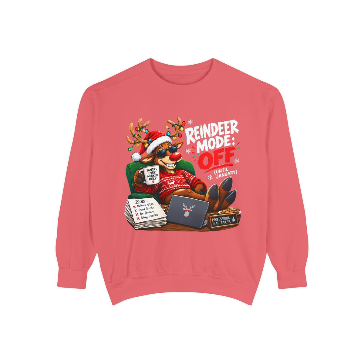 Christmas Reindeer OFF Holiday Sweatshirt