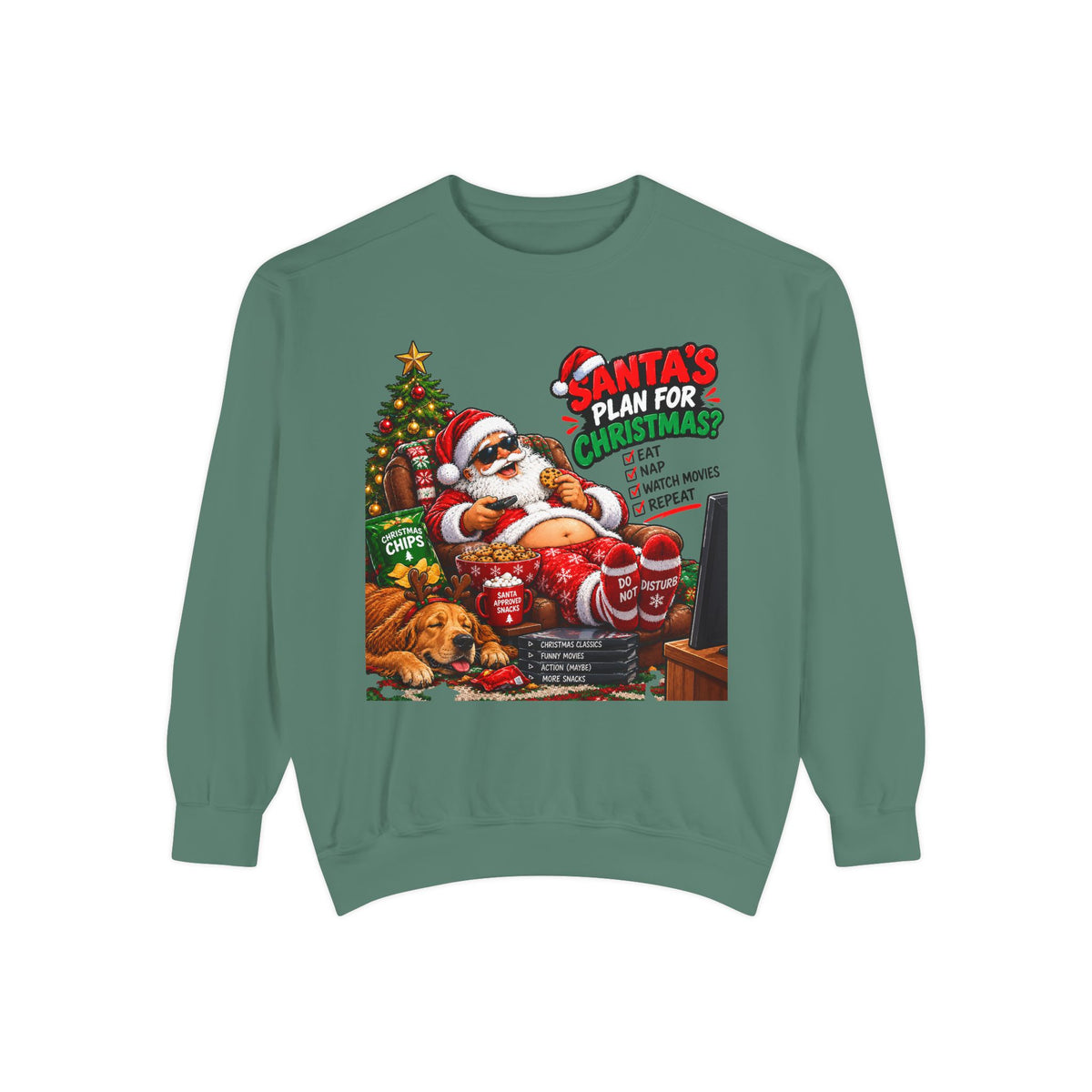 Santa’s Plan for Christmas Graphic Sweatshirt