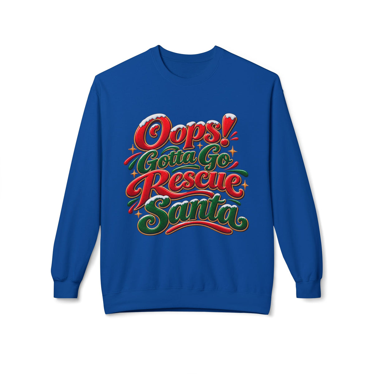 Oops! Gotta Go Rescue Santa Christmas Crewneck Sweatshirt