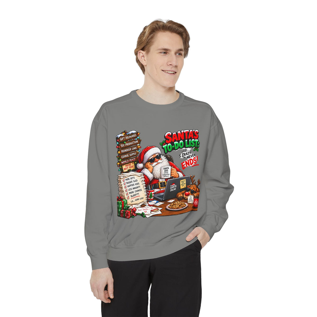 Santa’s To-Do List Christmas Sweatshirt