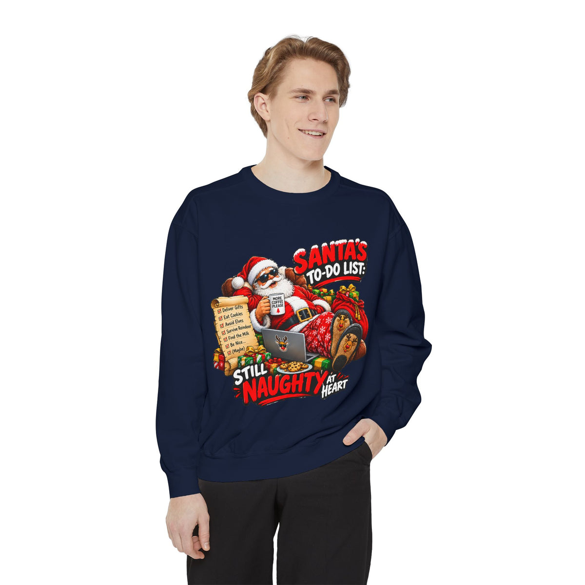 Santa’s To-Do List Still Naughty Christmas Sweatshirt
