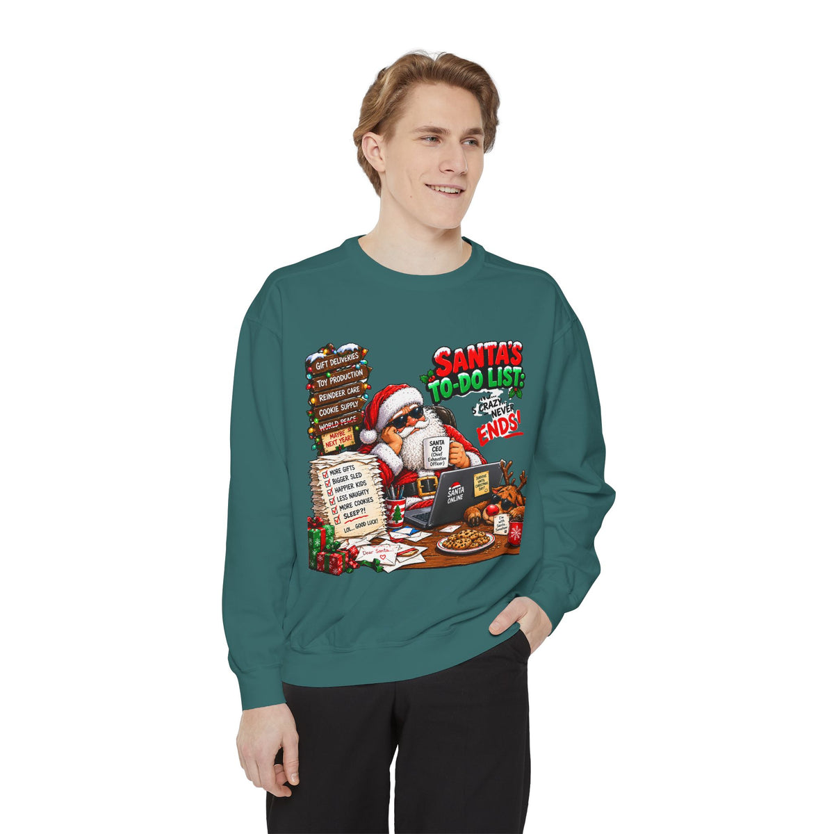 Santa’s To-Do List Christmas Sweatshirt