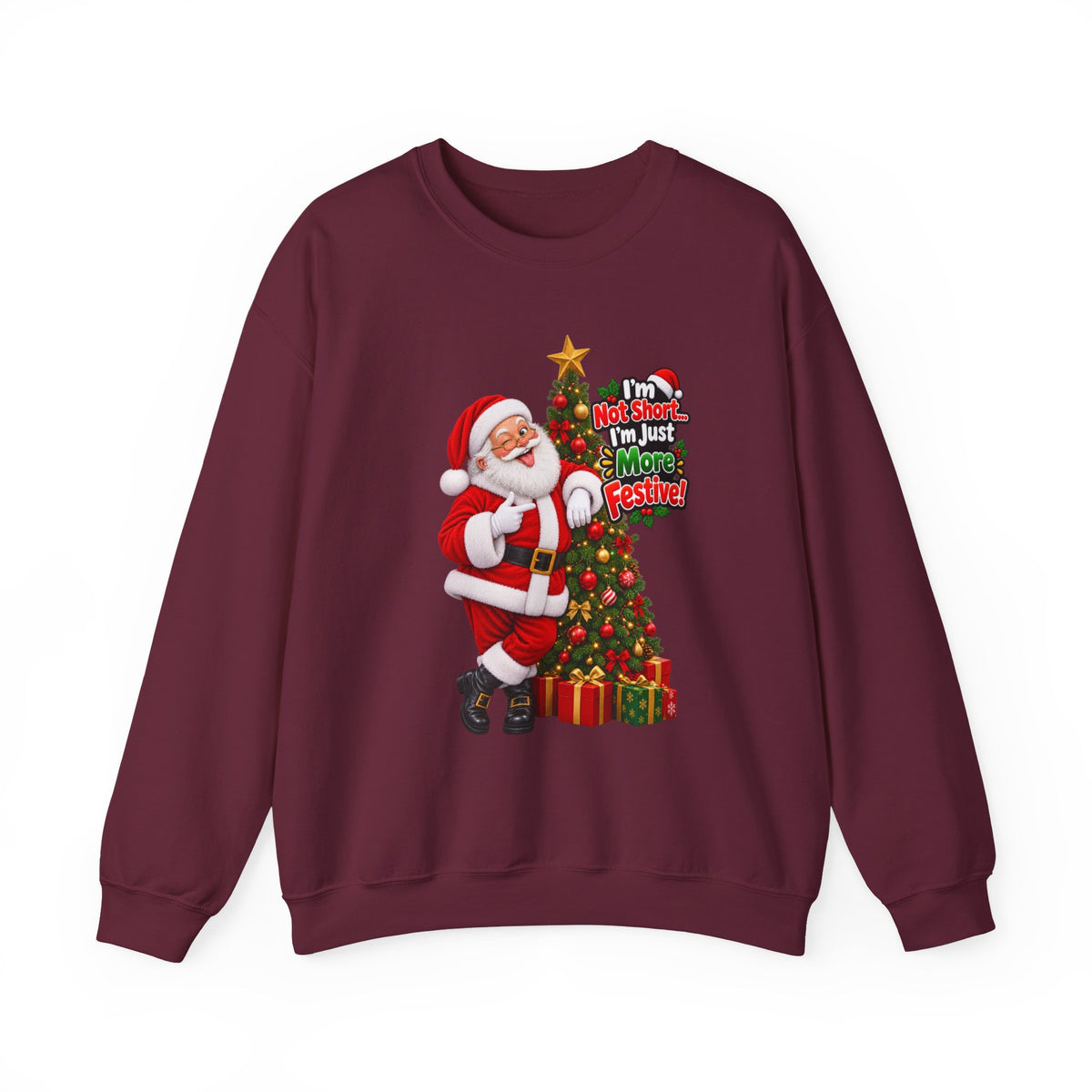 Santa Christmas Tree Crewneck Sweatshirt