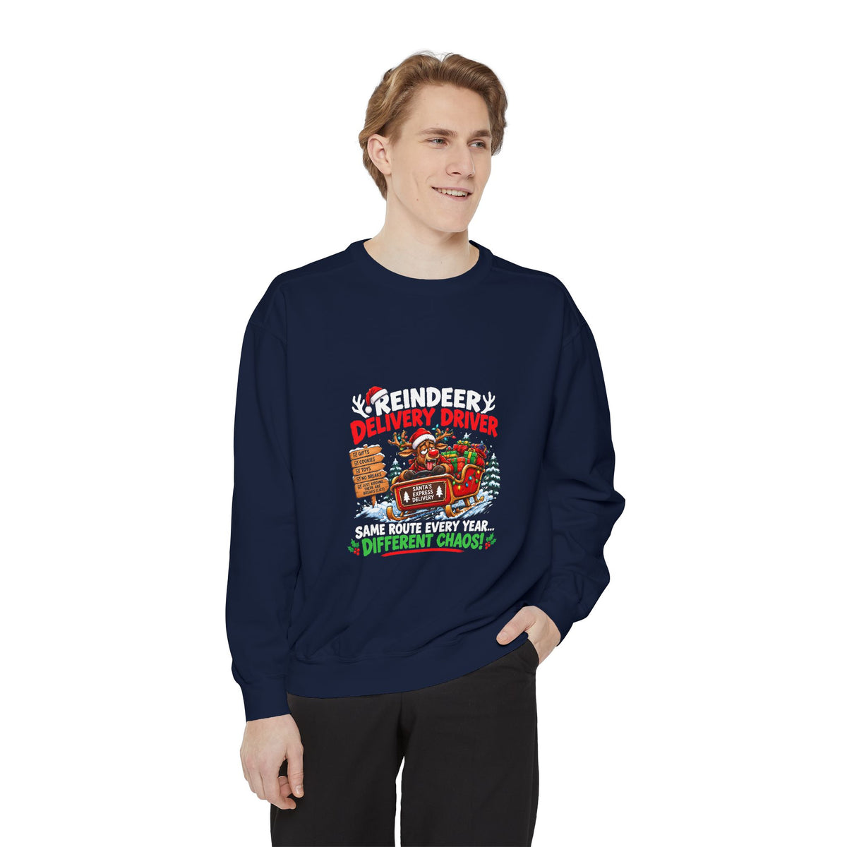Reindeer Delivery Driver Christmas Sweatshirt