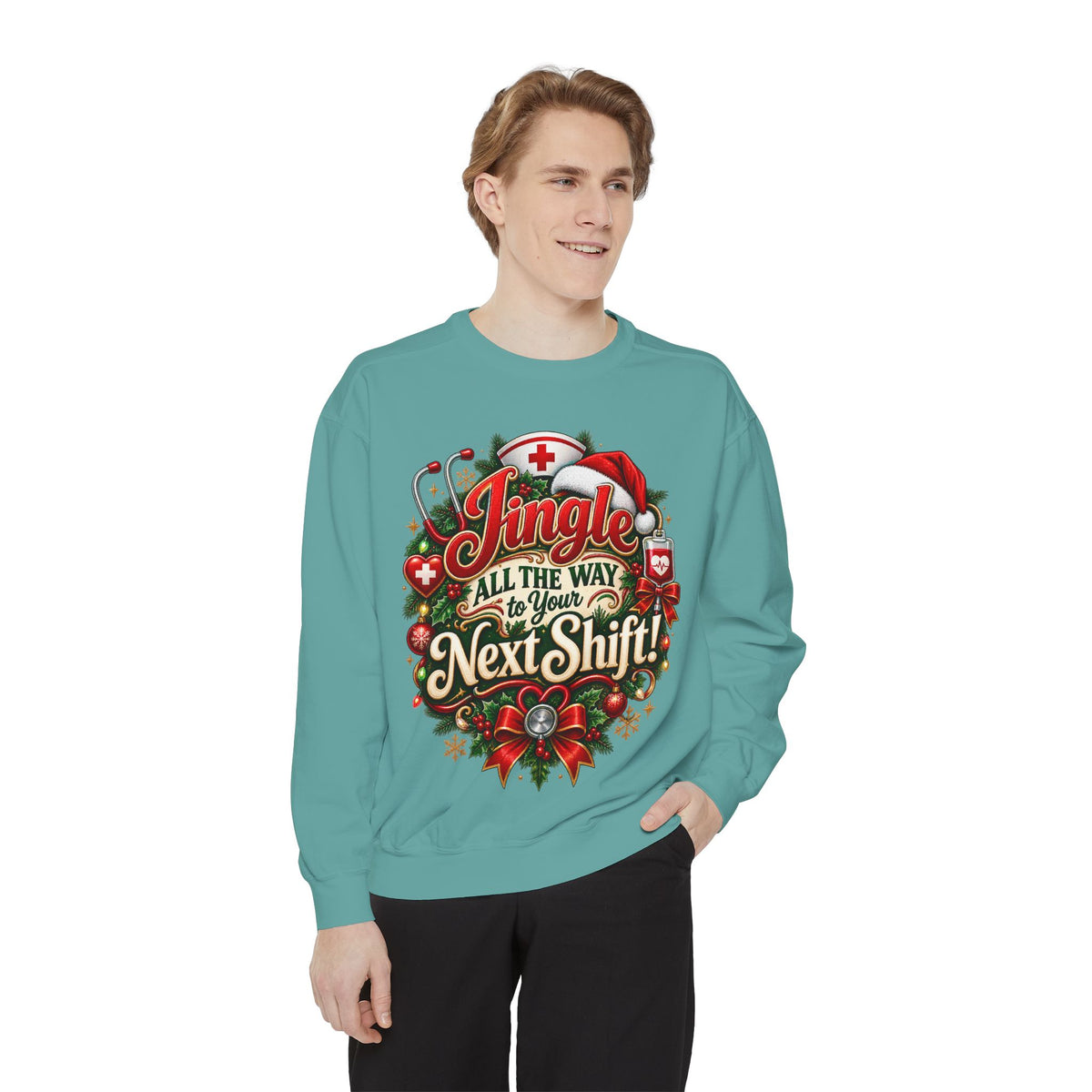 Jingle All the Way to the Next Shift Christmas Sweatshirt
