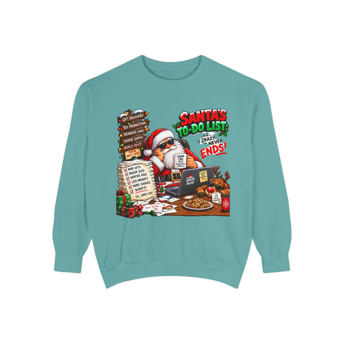 Santa’s To-Do List Christmas Sweatshirt