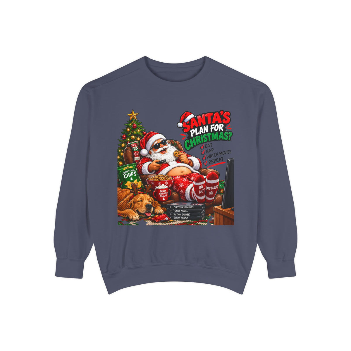 Santa’s Plan for Christmas Graphic Sweatshirt