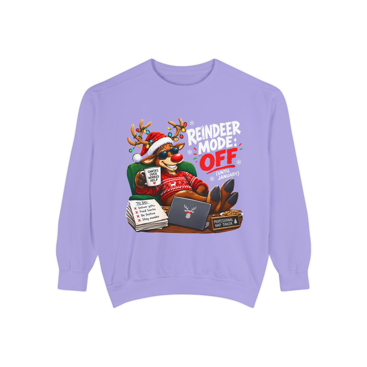 Christmas Reindeer OFF Holiday Sweatshirt