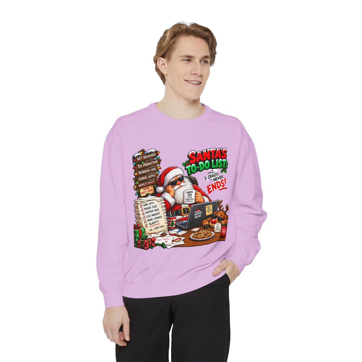 Santa’s To-Do List Christmas Sweatshirt