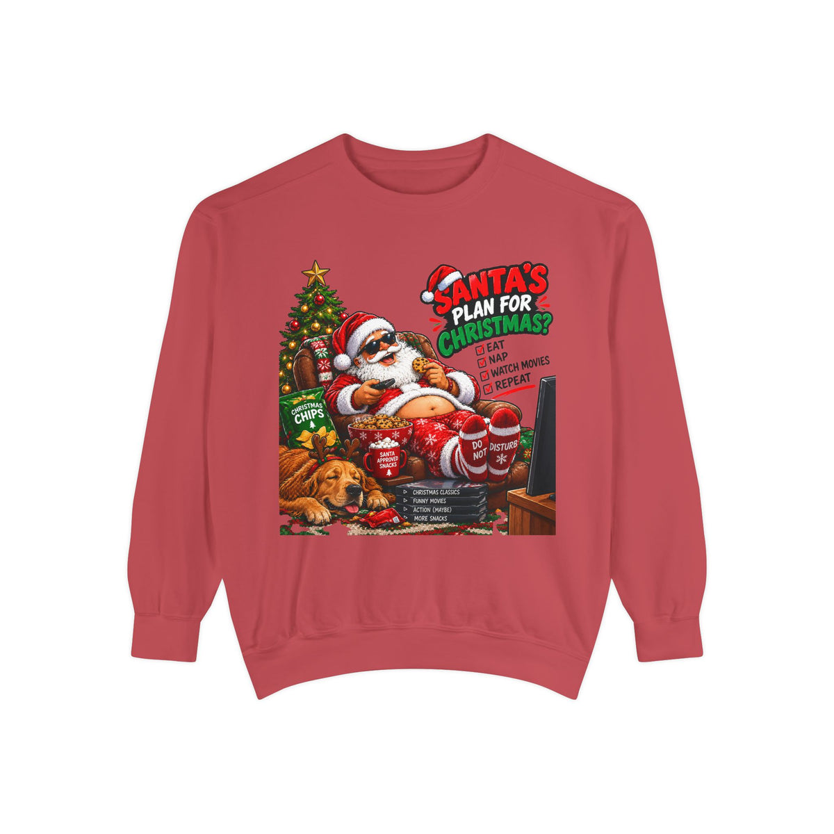 Santa’s Plan for Christmas Graphic Sweatshirt