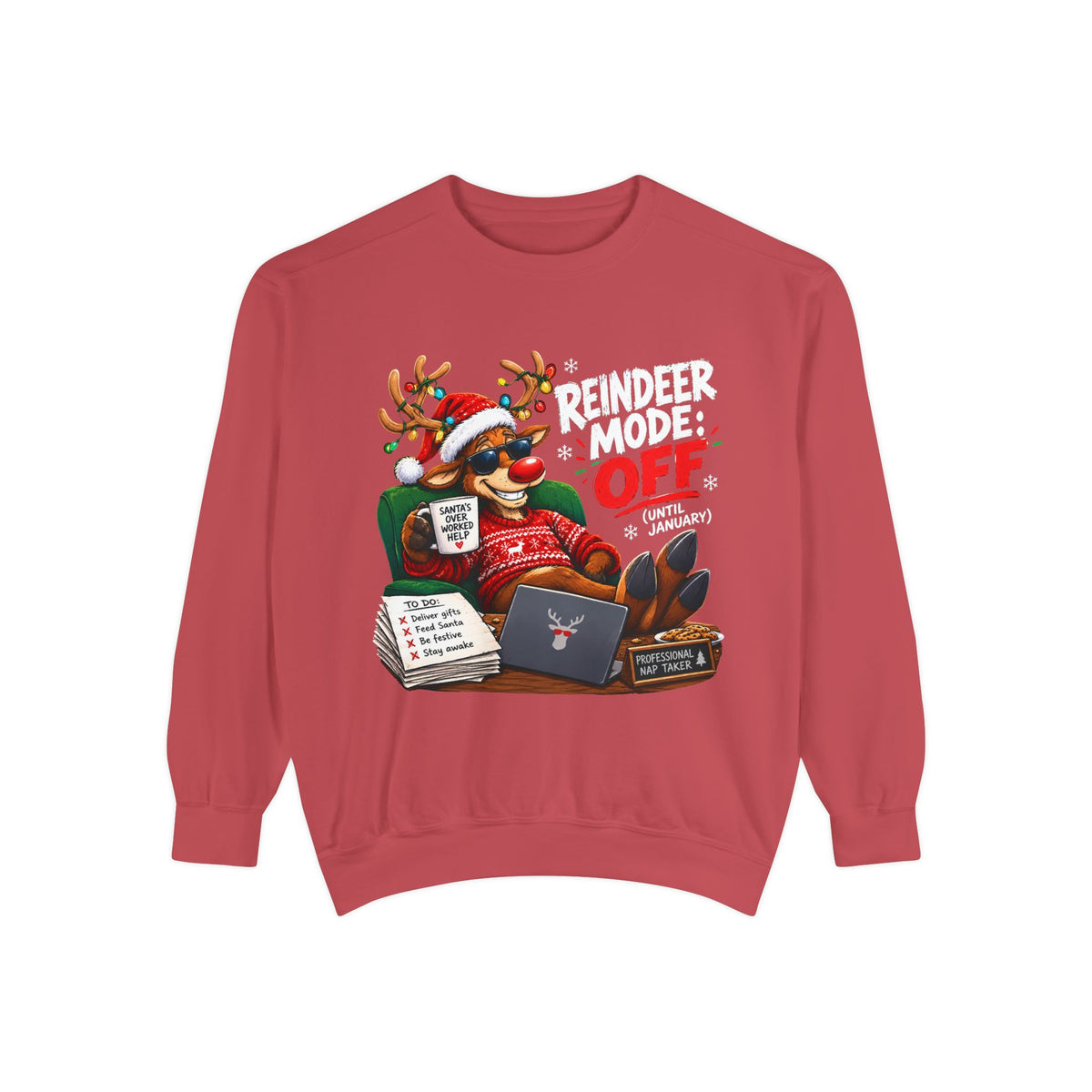 Christmas Reindeer OFF Holiday Sweatshirt
