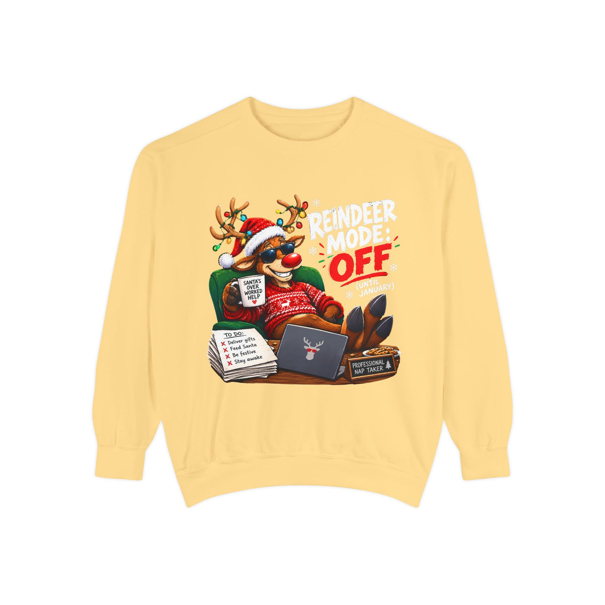Christmas Reindeer OFF Holiday Sweatshirt