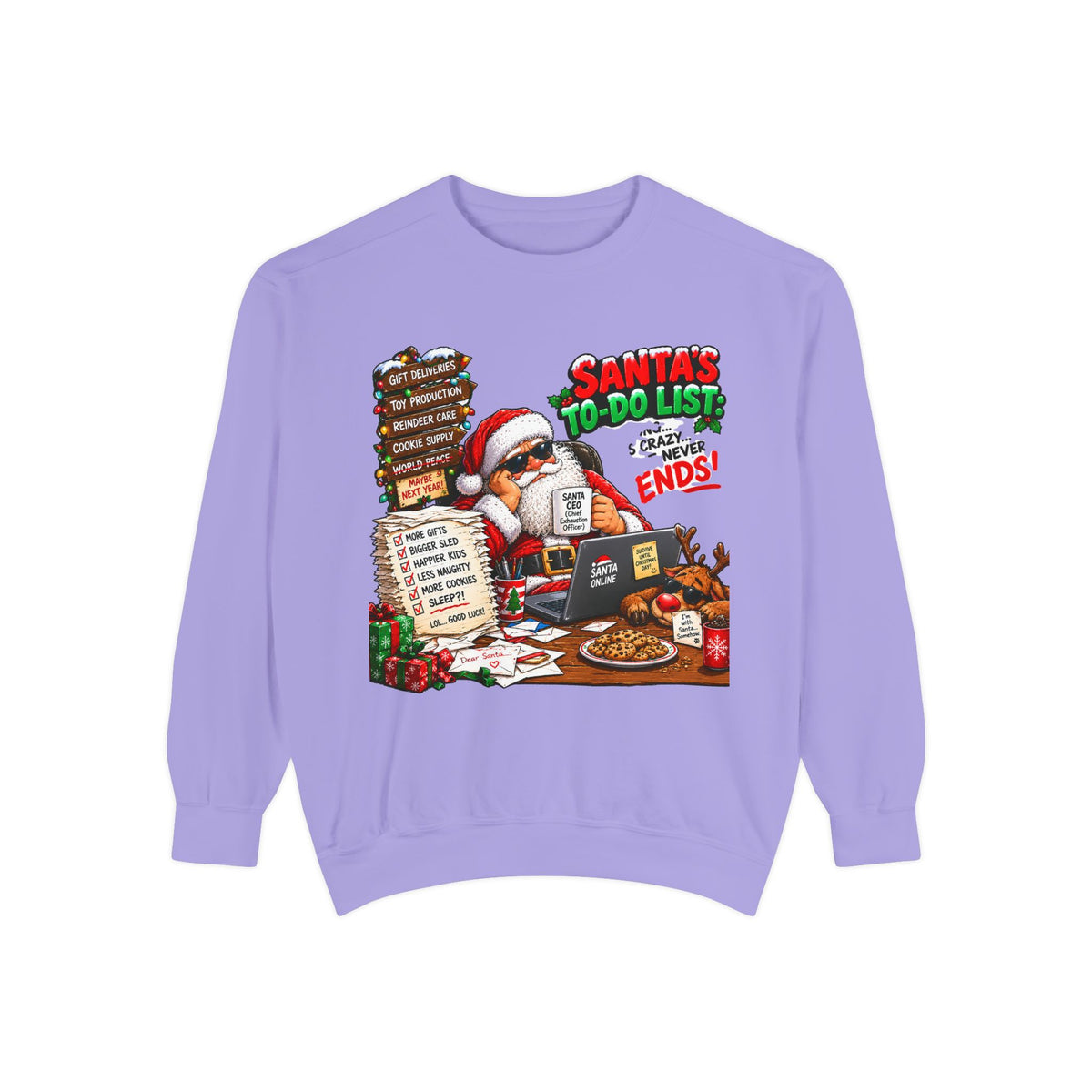 Santa’s To-Do List Christmas Sweatshirt