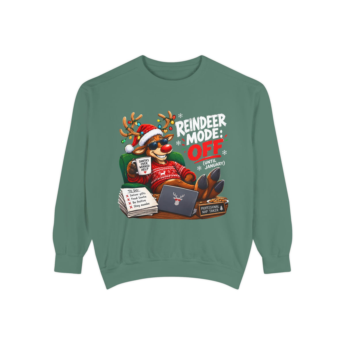 Christmas Reindeer OFF Holiday Sweatshirt