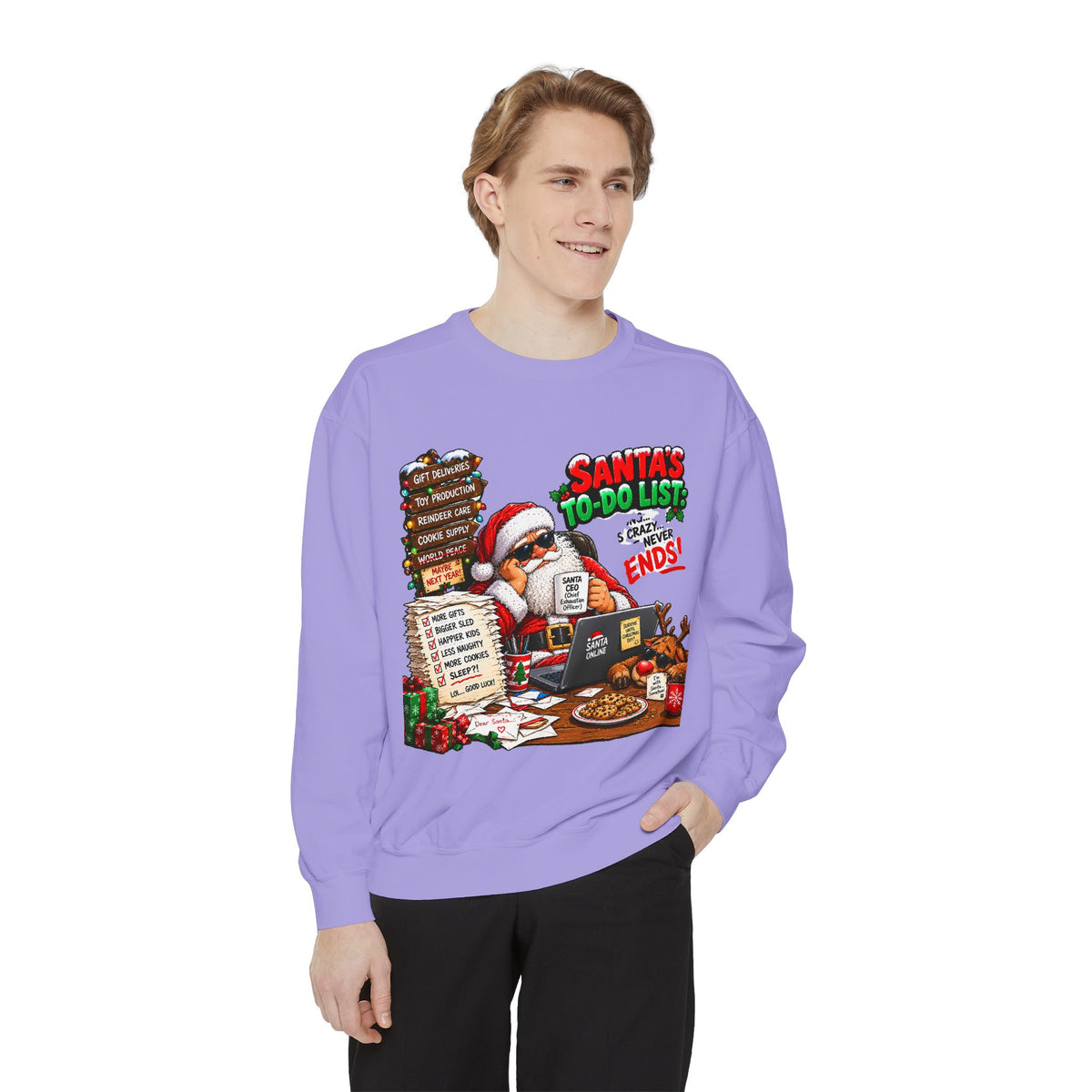 Santa’s To-Do List Christmas Sweatshirt