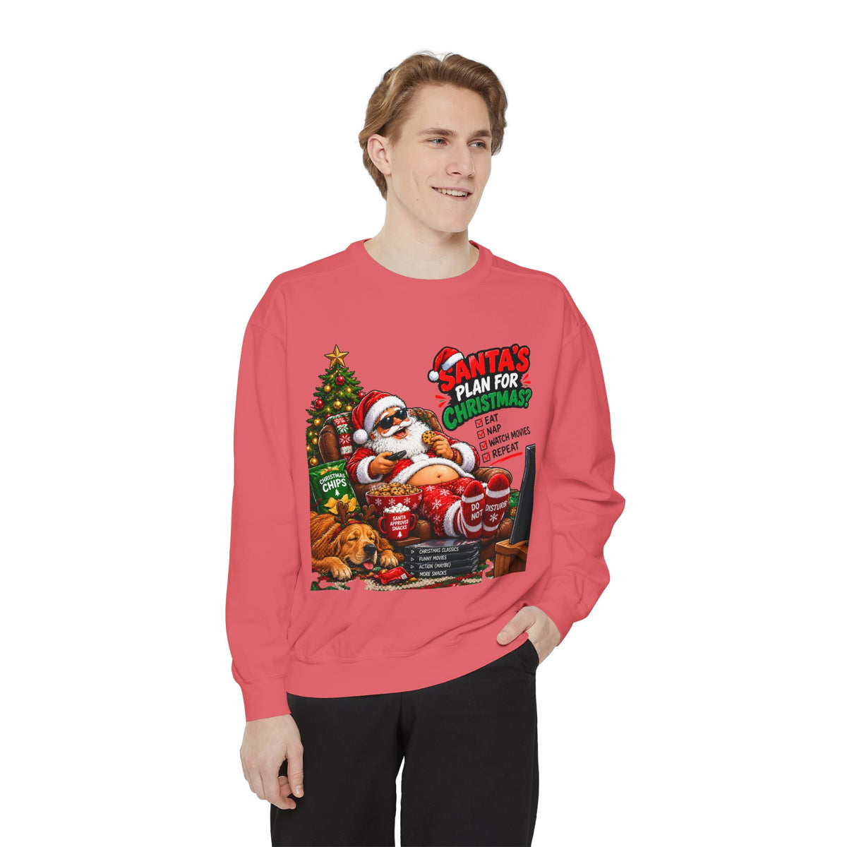 Santa’s Plan for Christmas Graphic Sweatshirt