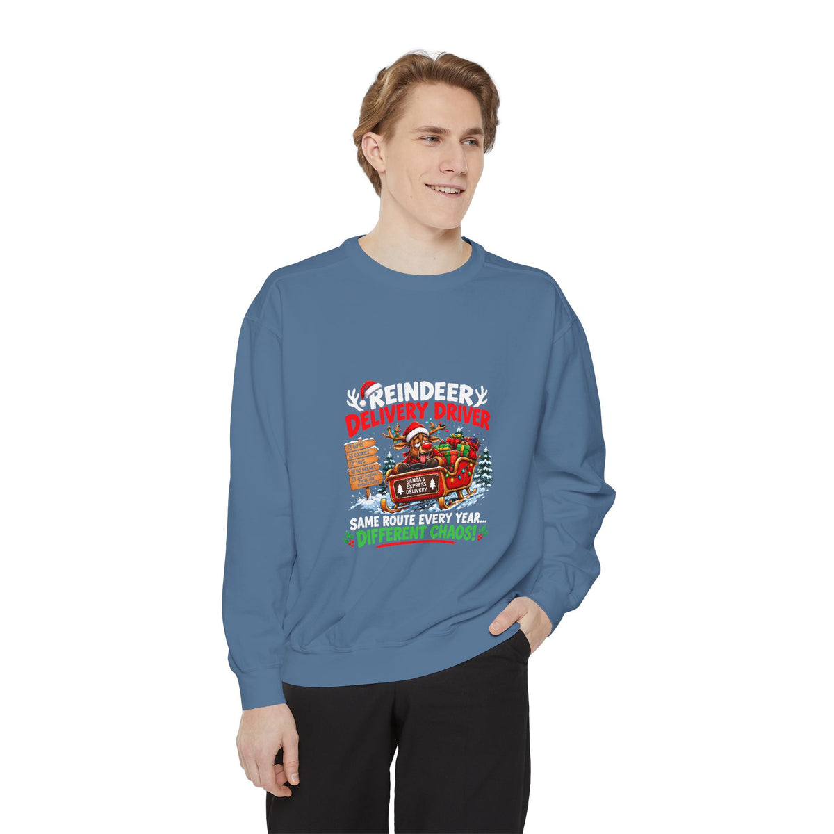 Reindeer Delivery Driver Christmas Sweatshirt