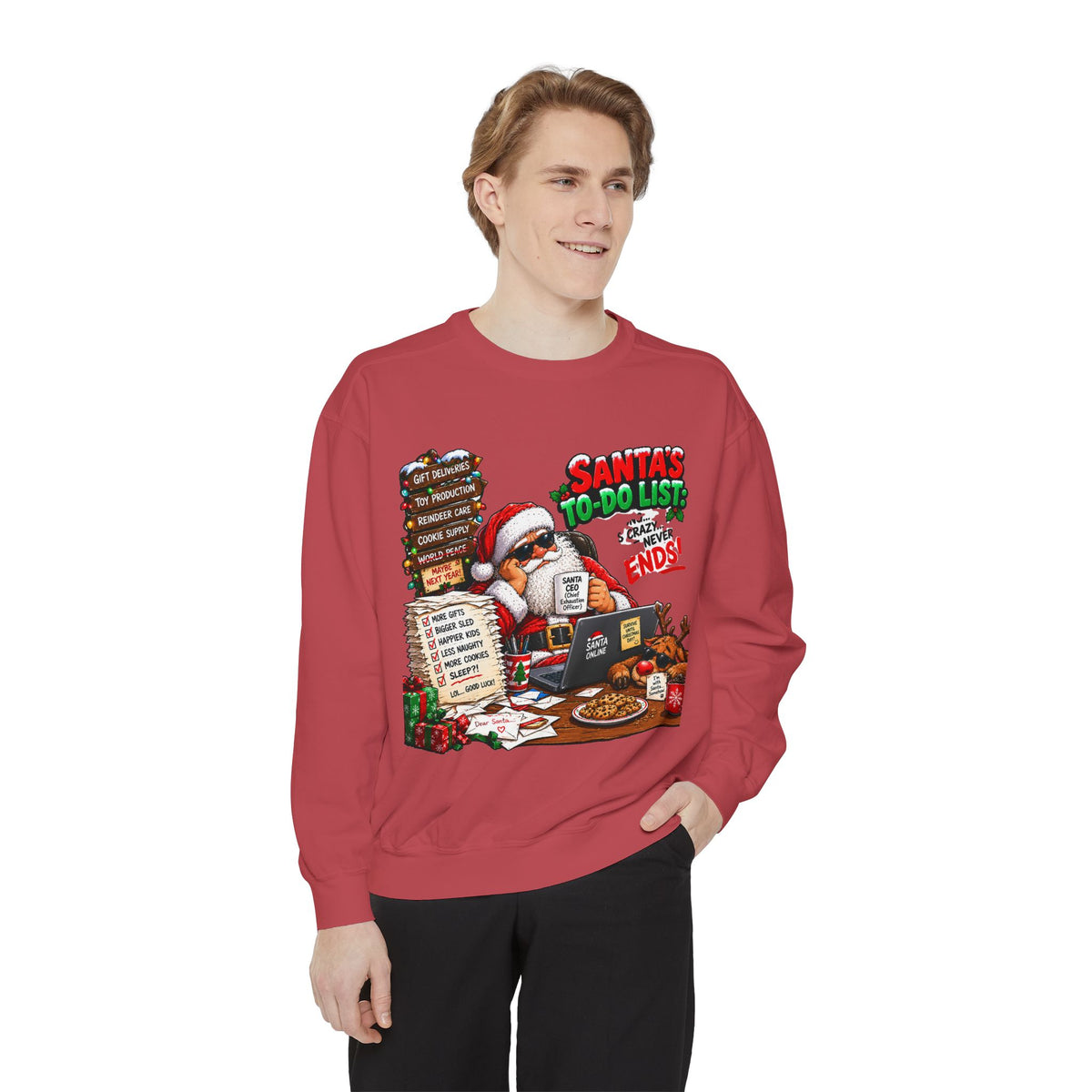 Santa’s To-Do List Christmas Sweatshirt