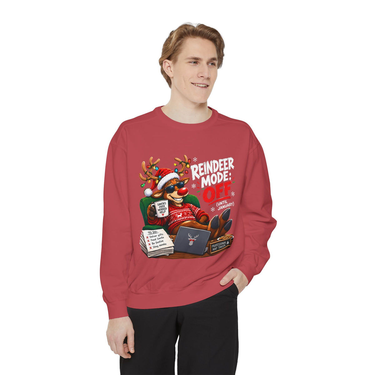 Christmas Reindeer OFF Holiday Sweatshirt