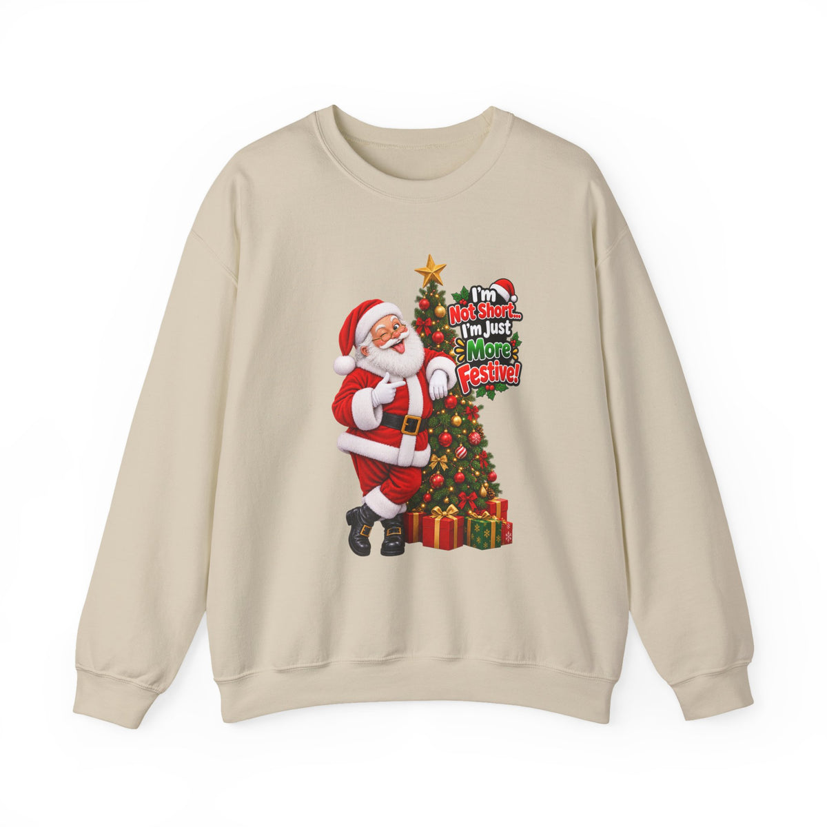 Santa Christmas Tree Crewneck Sweatshirt
