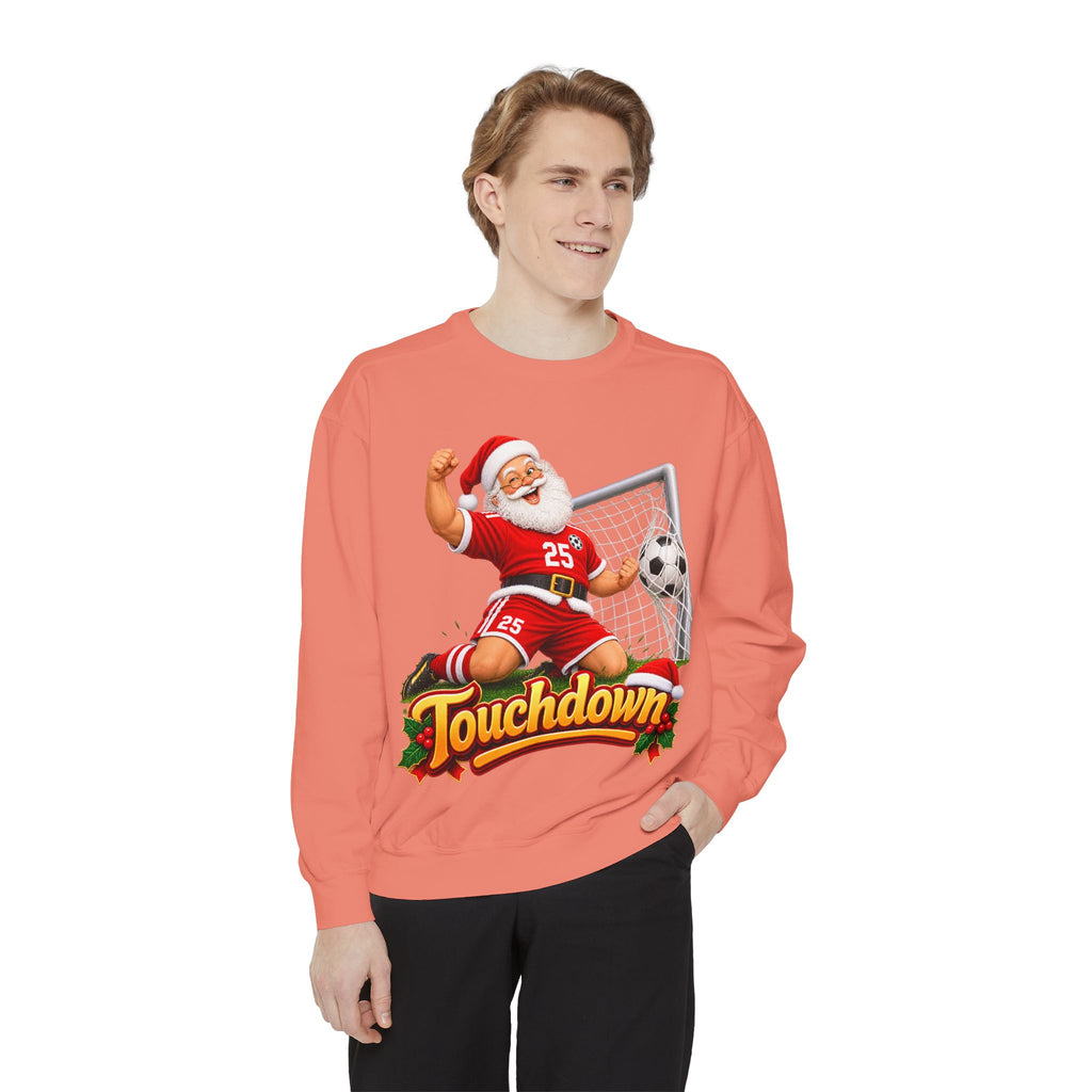 Christmas Santa Touchdown Football Sweatshirt