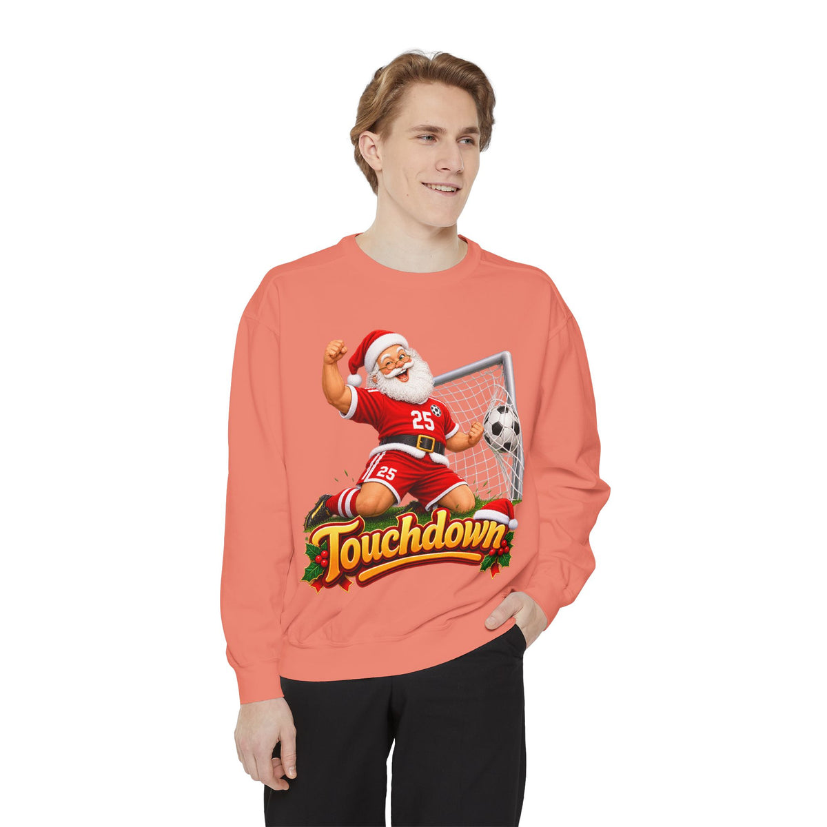 Christmas Santa Touchdown Football Sweatshirt