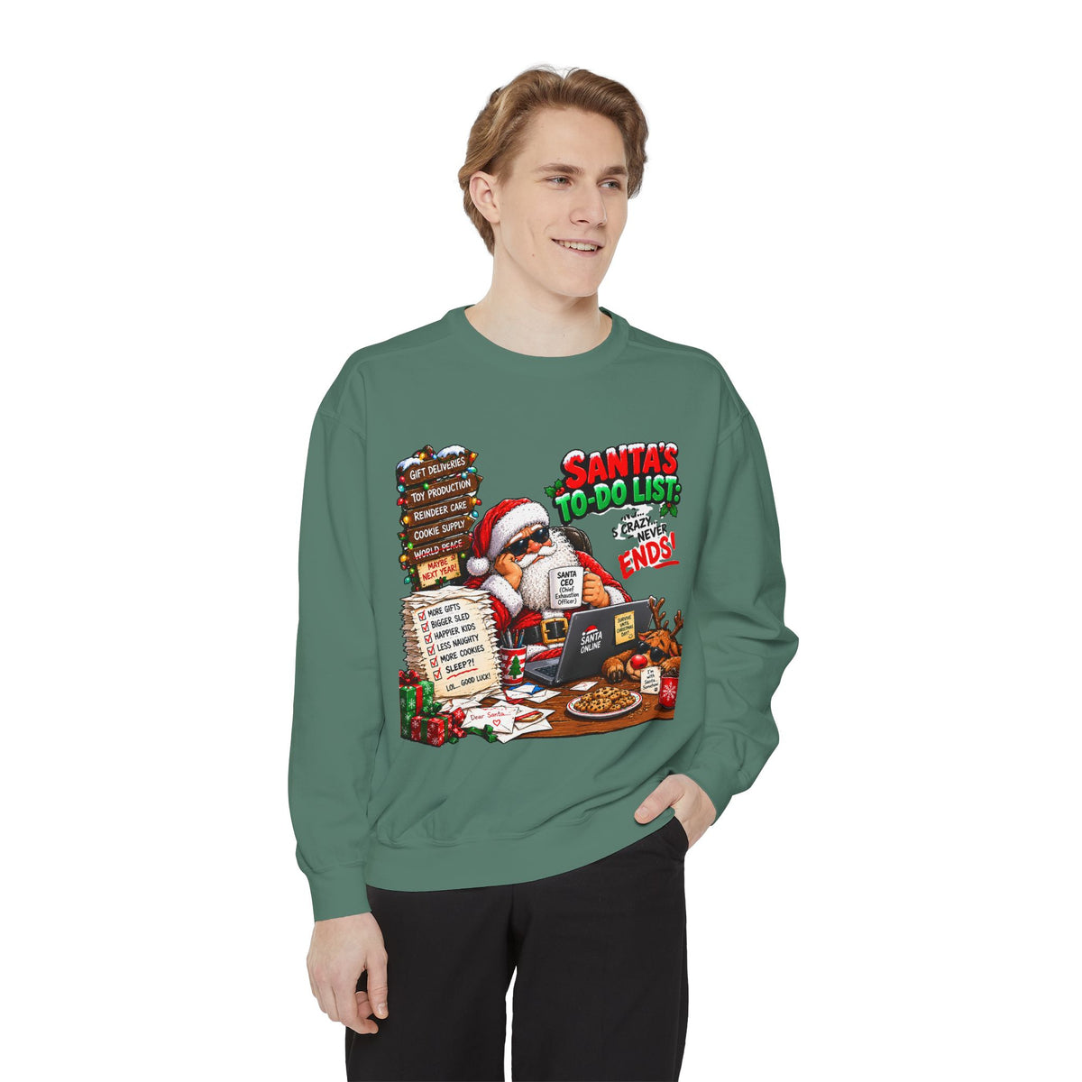 Santa’s To-Do List Christmas Sweatshirt