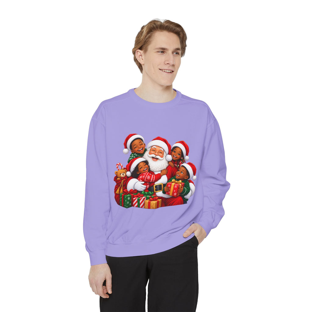 Merry Christmas Santa and Kids Holiday Sweatshirt