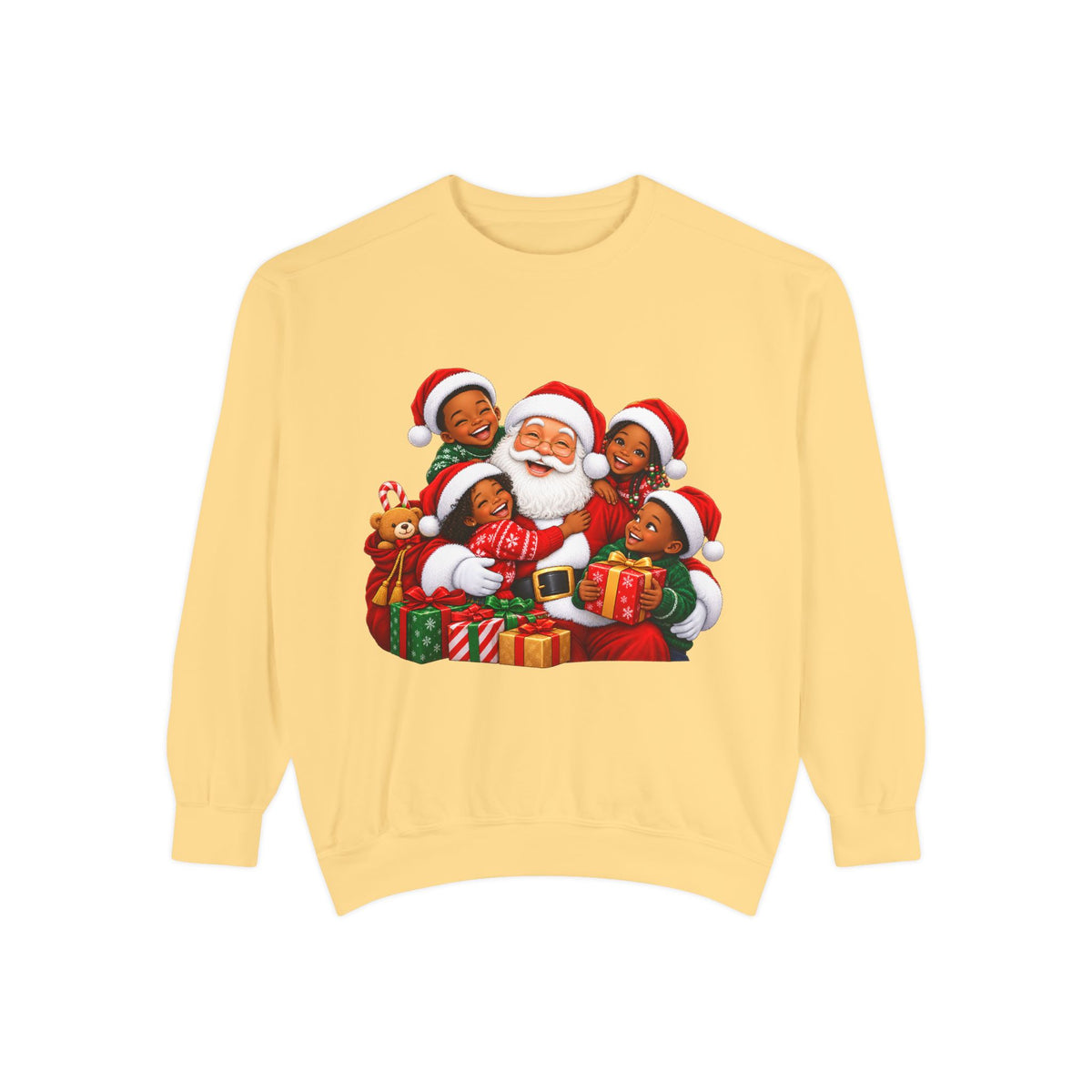 Merry Christmas Santa and Kids Holiday Sweatshirt