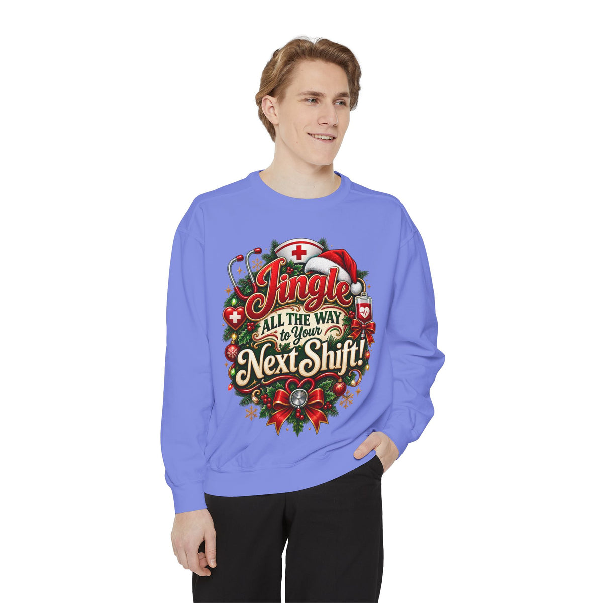Jingle All the Way to the Next Shift Christmas Sweatshirt