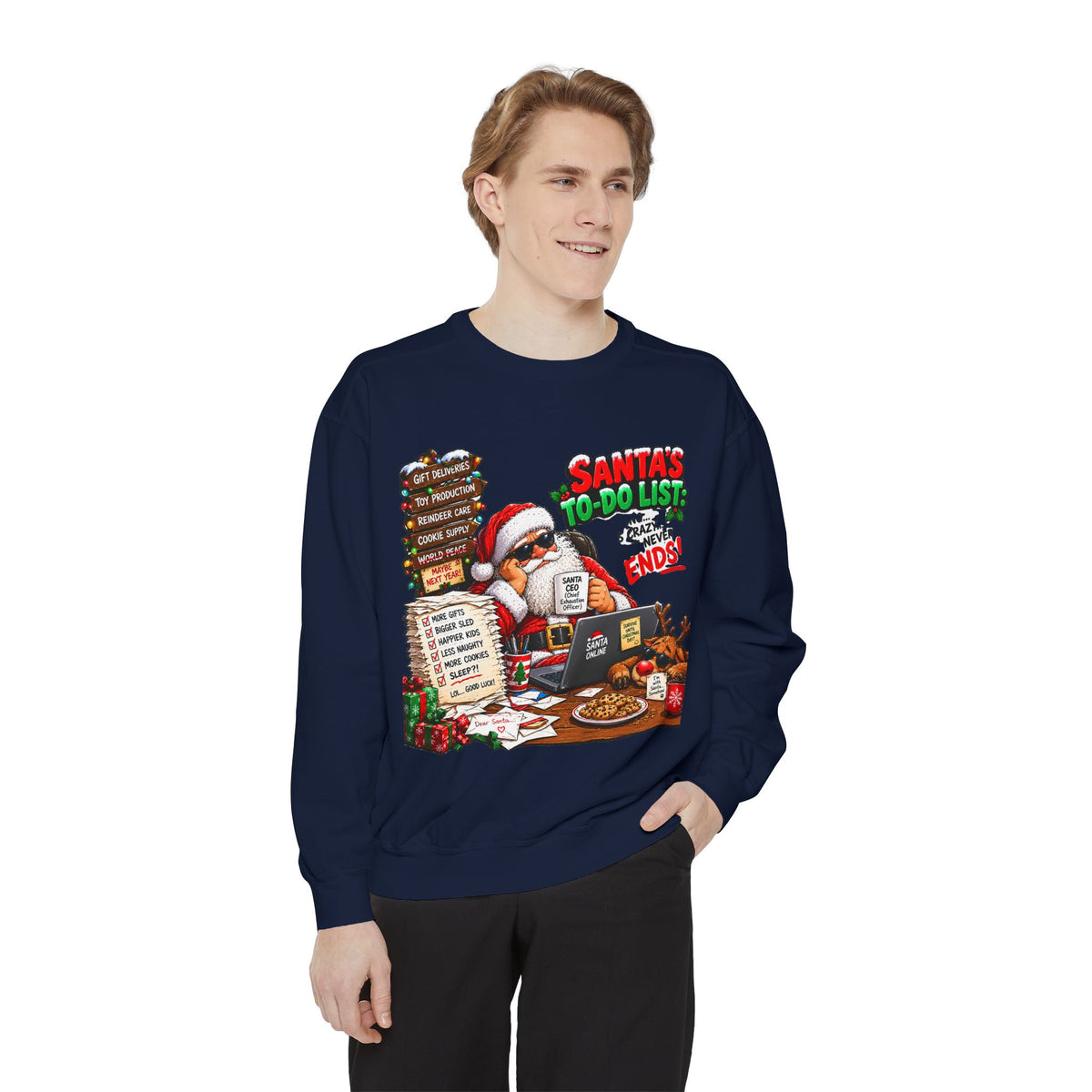 Santa’s To-Do List Christmas Sweatshirt