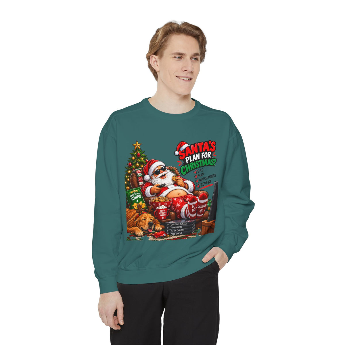 Santa’s Plan for Christmas Graphic Sweatshirt