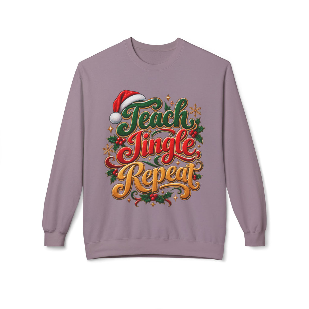 Teach Jingle Repeat Christmas Crewneck Sweatshirt