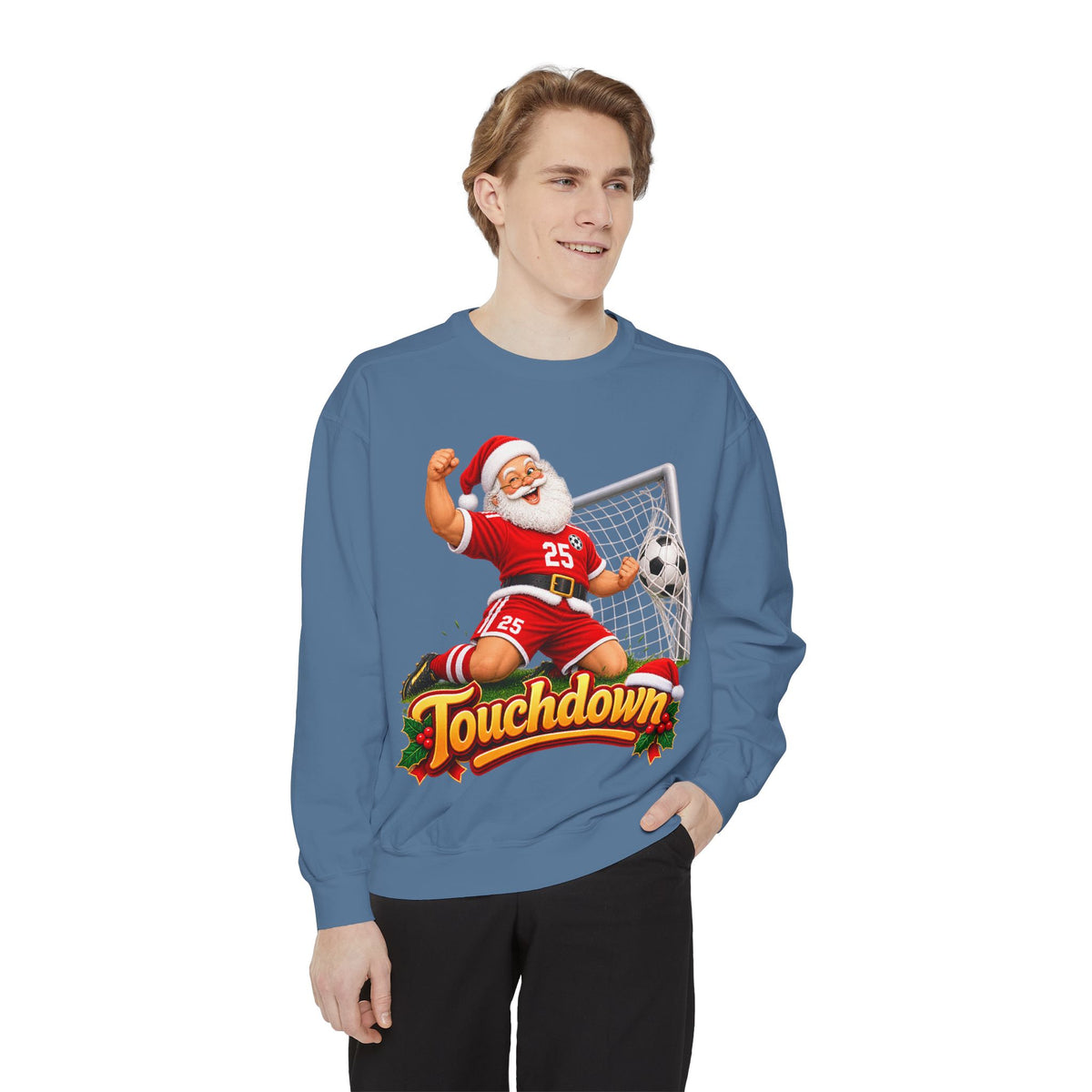 Christmas Santa Touchdown Football Sweatshirt