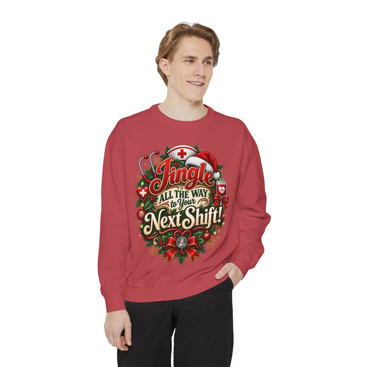 Jingle All the Way to the Next Shift Christmas Sweatshirt