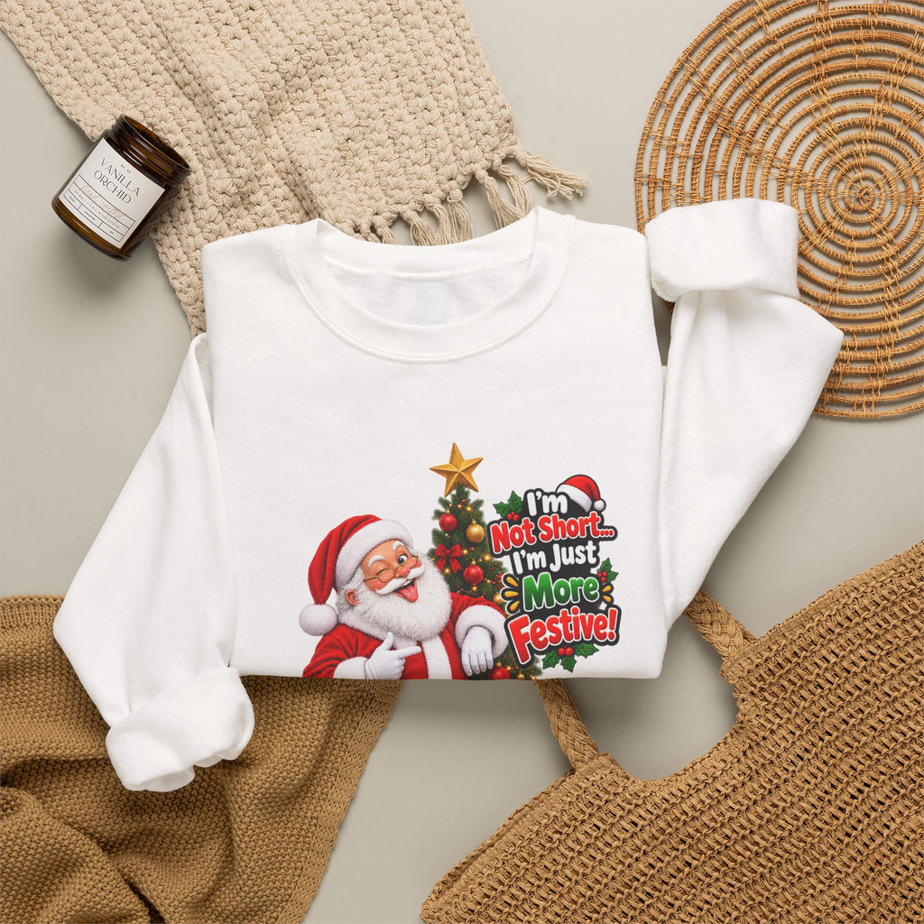 Santa Christmas Tree Crewneck Sweatshirt