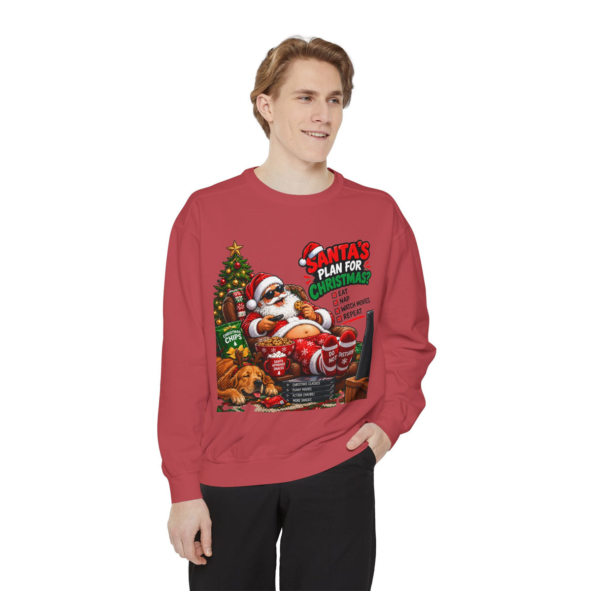 Santa’s Plan for Christmas Graphic Sweatshirt