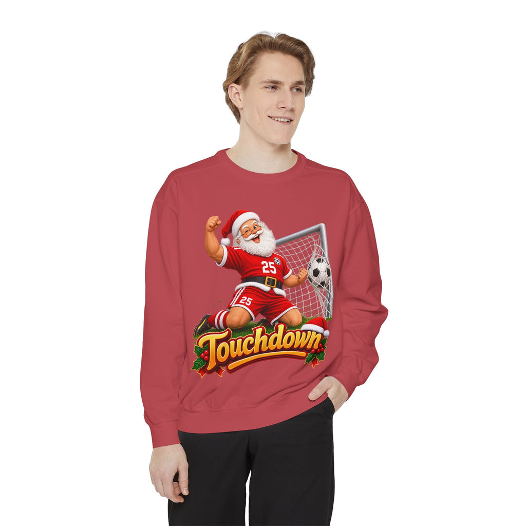 Christmas Santa Touchdown Football Sweatshirt
