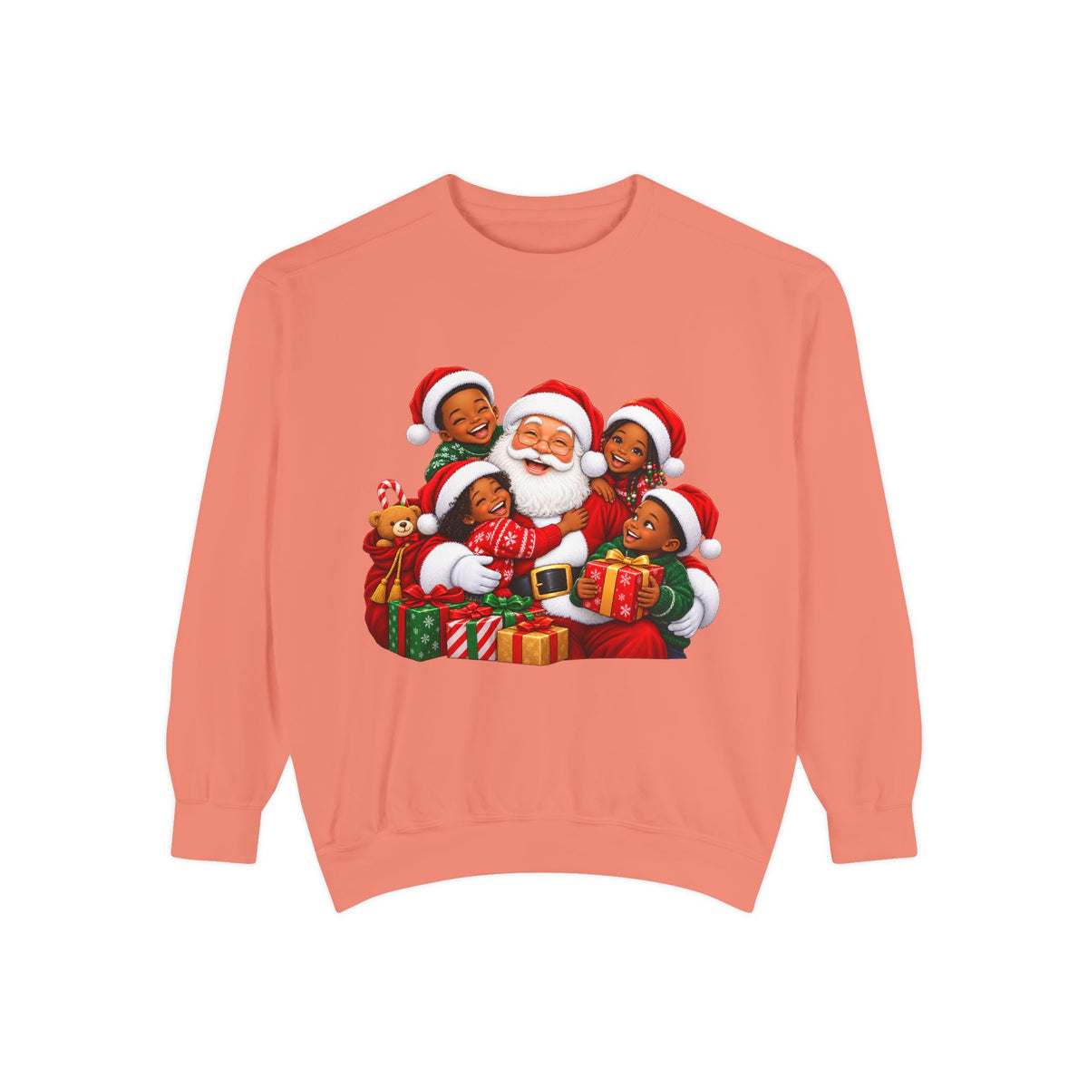 Merry Christmas Santa and Kids Holiday Sweatshirt