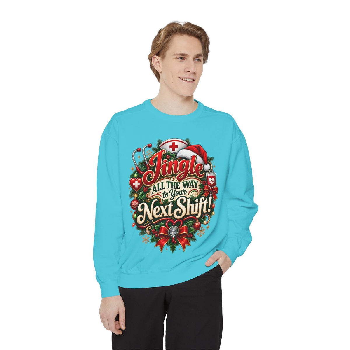 Jingle All the Way to the Next Shift Christmas Sweatshirt