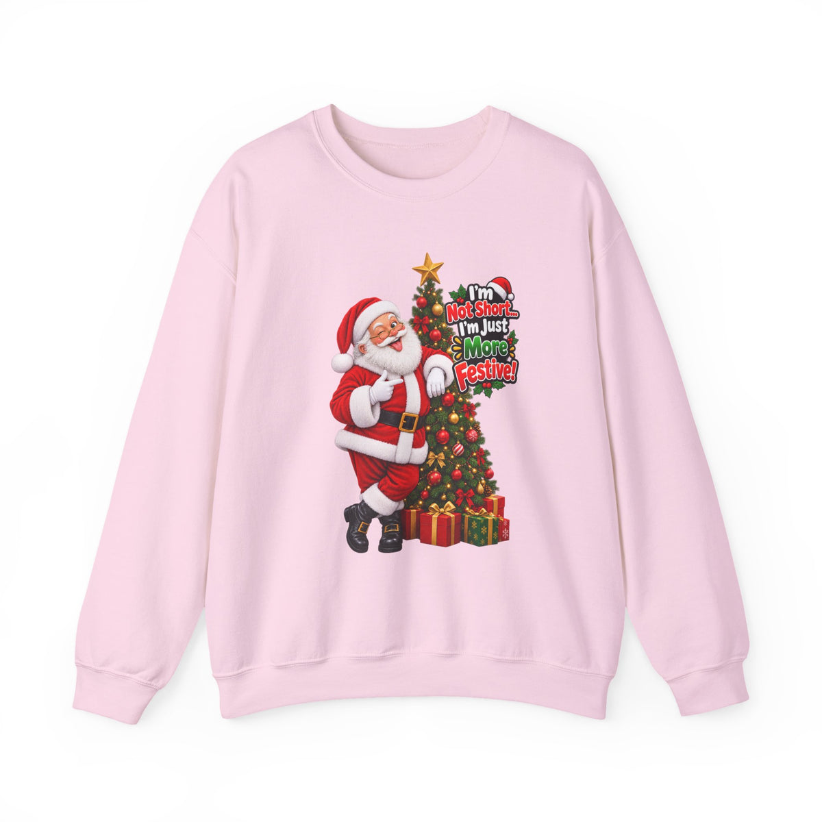 Santa Christmas Tree Crewneck Sweatshirt