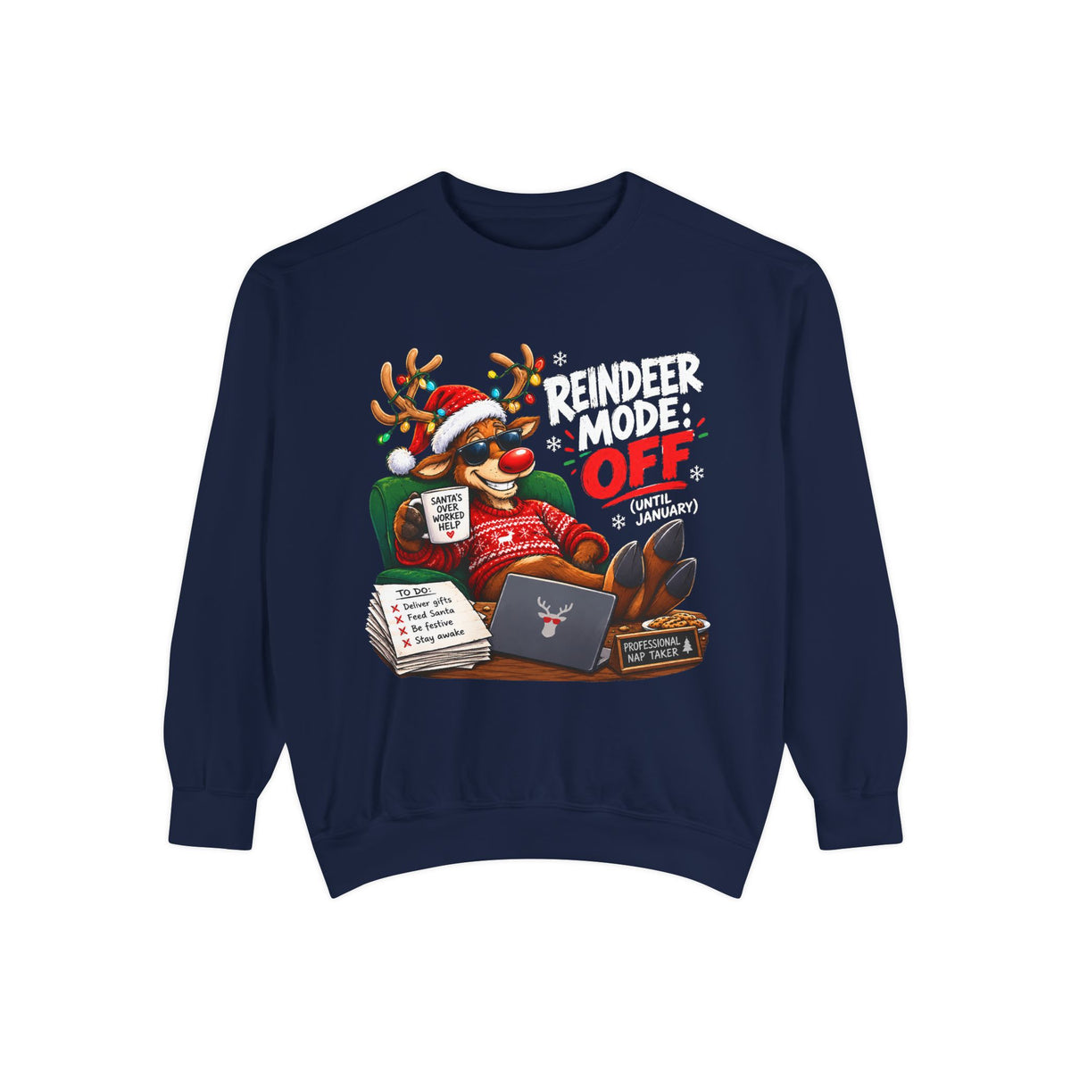 Christmas Reindeer OFF Holiday Sweatshirt