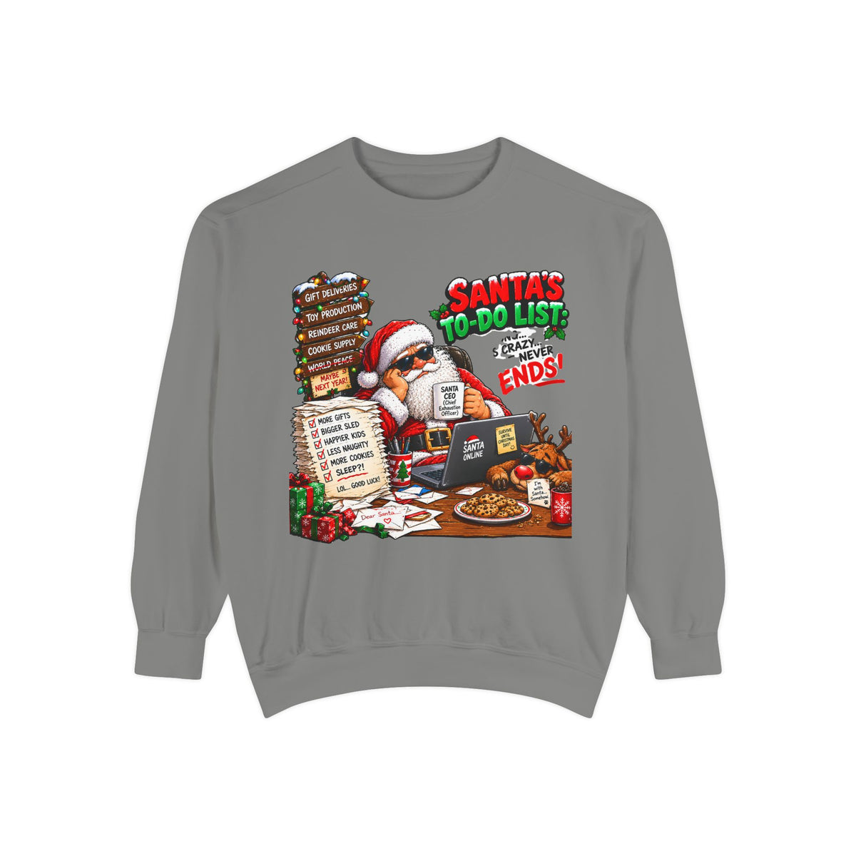 Santa’s To-Do List Christmas Sweatshirt