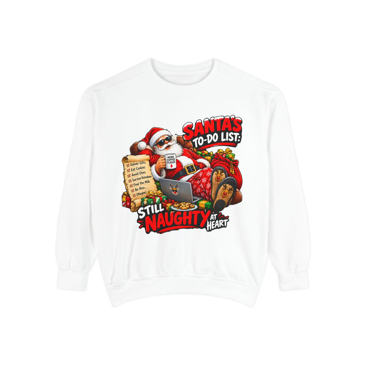 Santa’s To-Do List Still Naughty Christmas Sweatshirt