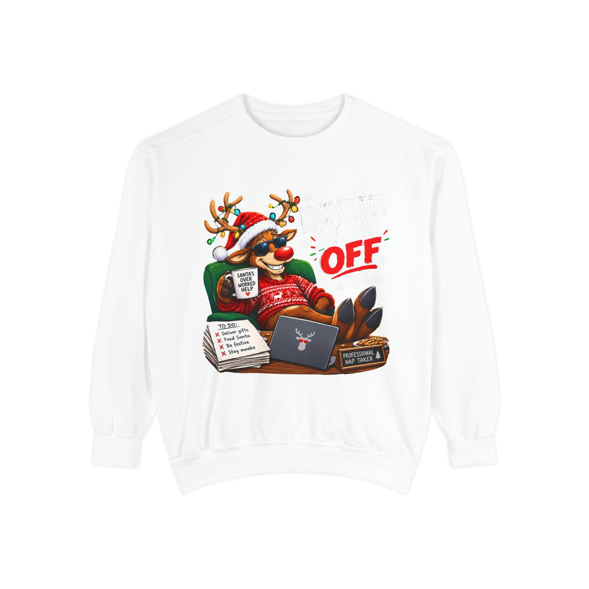 Christmas Reindeer OFF Holiday Sweatshirt