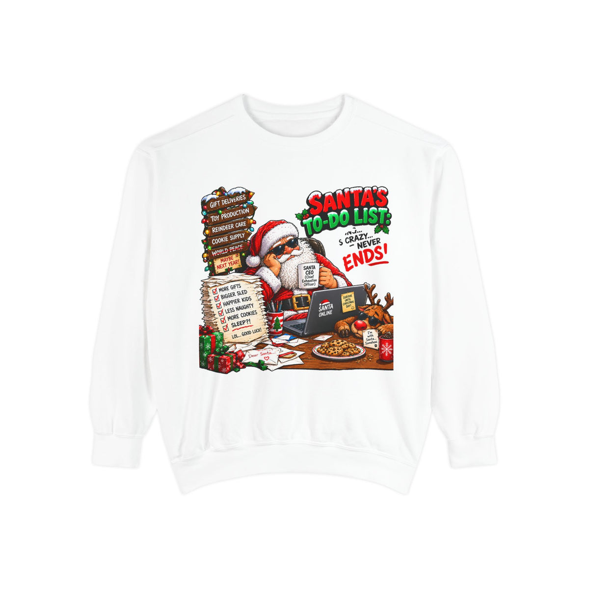 Santa’s To-Do List Christmas Sweatshirt