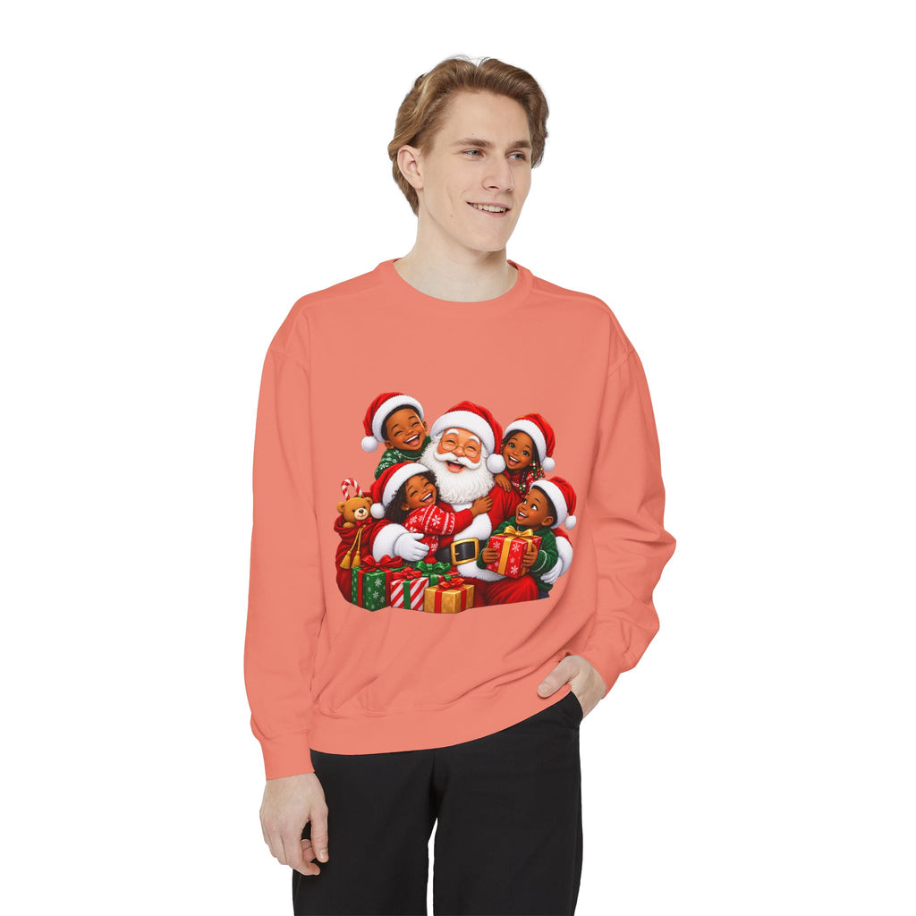 Merry Christmas Santa and Kids Holiday Sweatshirt