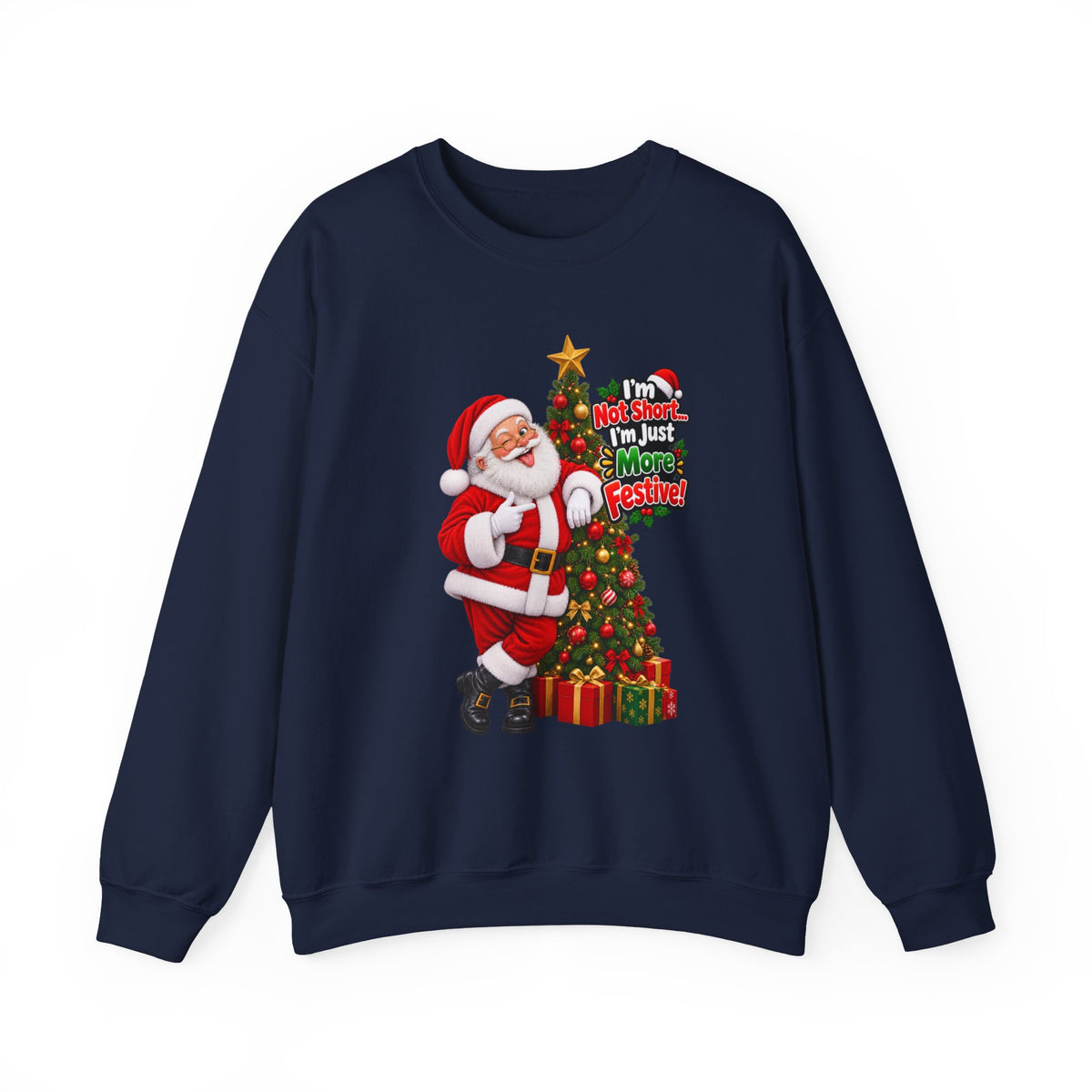 Santa Christmas Tree Crewneck Sweatshirt