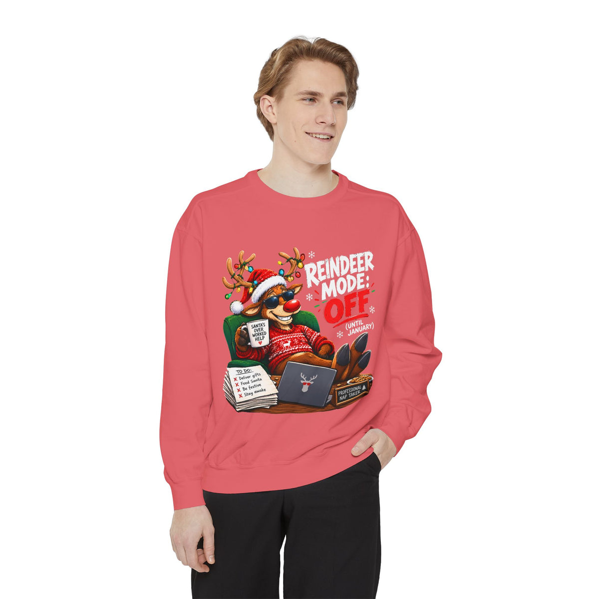 Christmas Reindeer OFF Holiday Sweatshirt